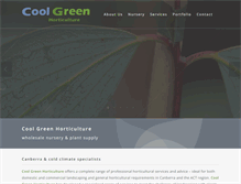 Tablet Screenshot of coolgreenhorticulture.com.au